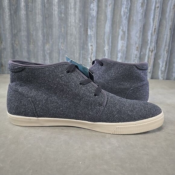 TOMS Carlo Mid Terrain Grey Felt Lace Up Sneakers Casual Chukka Shoes Mens Sz 12 main image 6